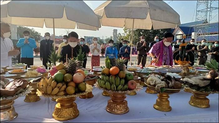 นาย ณัฐภัทร สุวรรณประทีป ผู้ว่าราชการจังหวัดสุพรรณบุรี เป็นประธานในพิธี งานการจัดทัพเทิดพระเกียรติสมเด็จพระนเรศวรมหาราช