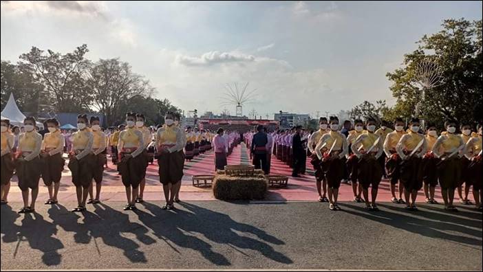 นาย ณัฐภัทร สุวรรณประทีป ผู้ว่าราชการจังหวัดสุพรรณบุรี เป็นประธานในพิธี งานการจัดทัพเทิดพระเกียรติสมเด็จพระนเรศวรมหาราช