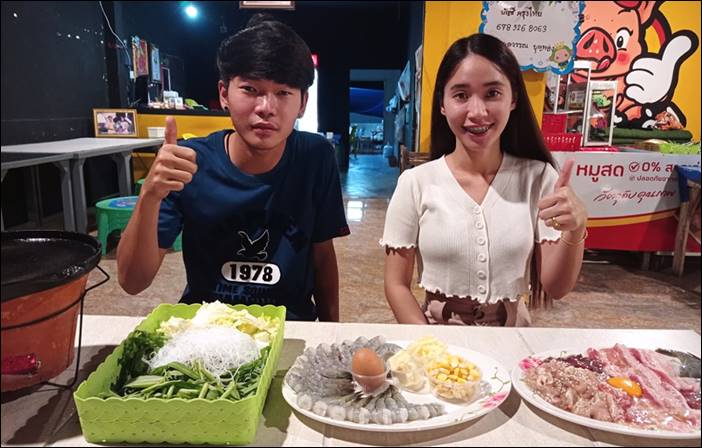 ร้านเปิดใหม่ที่ต้องห้ามพลาด  ย่างเนย หมูกระทะน้องฝ้าย ด่านช้าง 