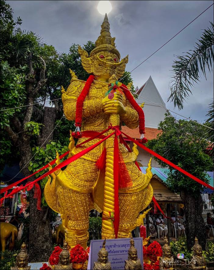 กลุ่มจิตธรรมดี บ้านจิตธรรมดีและมูลนิธิจิตธรรมดี จัดพิธีเบิกเนตร รูปปั้นท้าวเวสสุวรรณ ท้าวศรีอโยธยามหามงคล