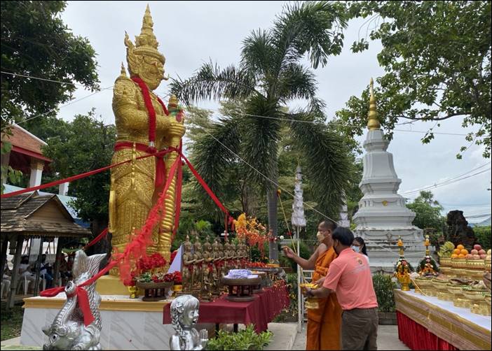 กลุ่มจิตธรรมดี บ้านจิตธรรมดีและมูลนิธิจิตธรรมดี จัดพิธีเบิกเนตร รูปปั้นท้าวเวสสุวรรณ ท้าวศรีอโยธยามหามงคล